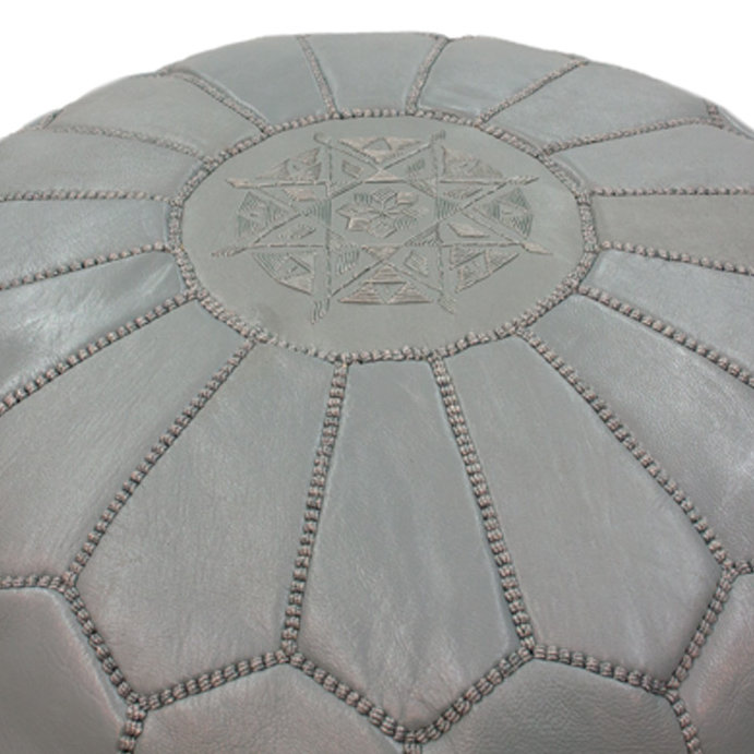 Cherise deals leather pouf